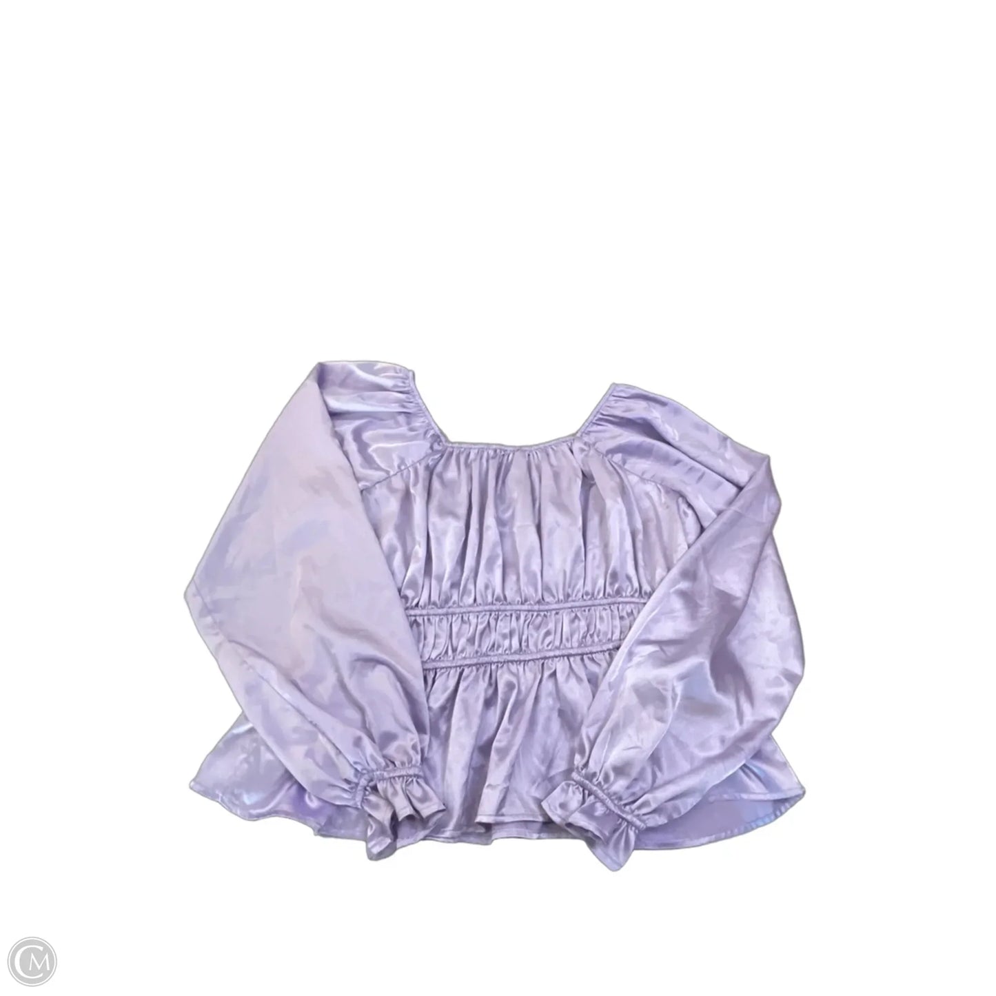 Blouse Long Sleeve By Arula In Purple, Size: Xl