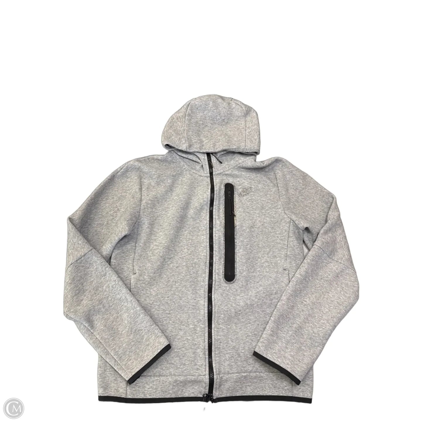 Athletic Jacket By Nike Apparel In Grey, Size: S