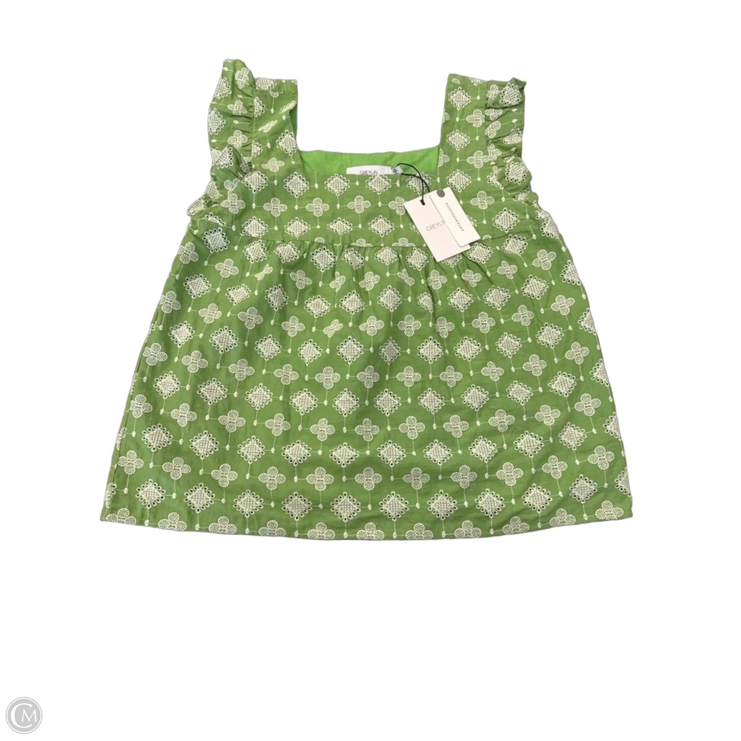 Top Sleeveless By Greylin In Green, Size: S