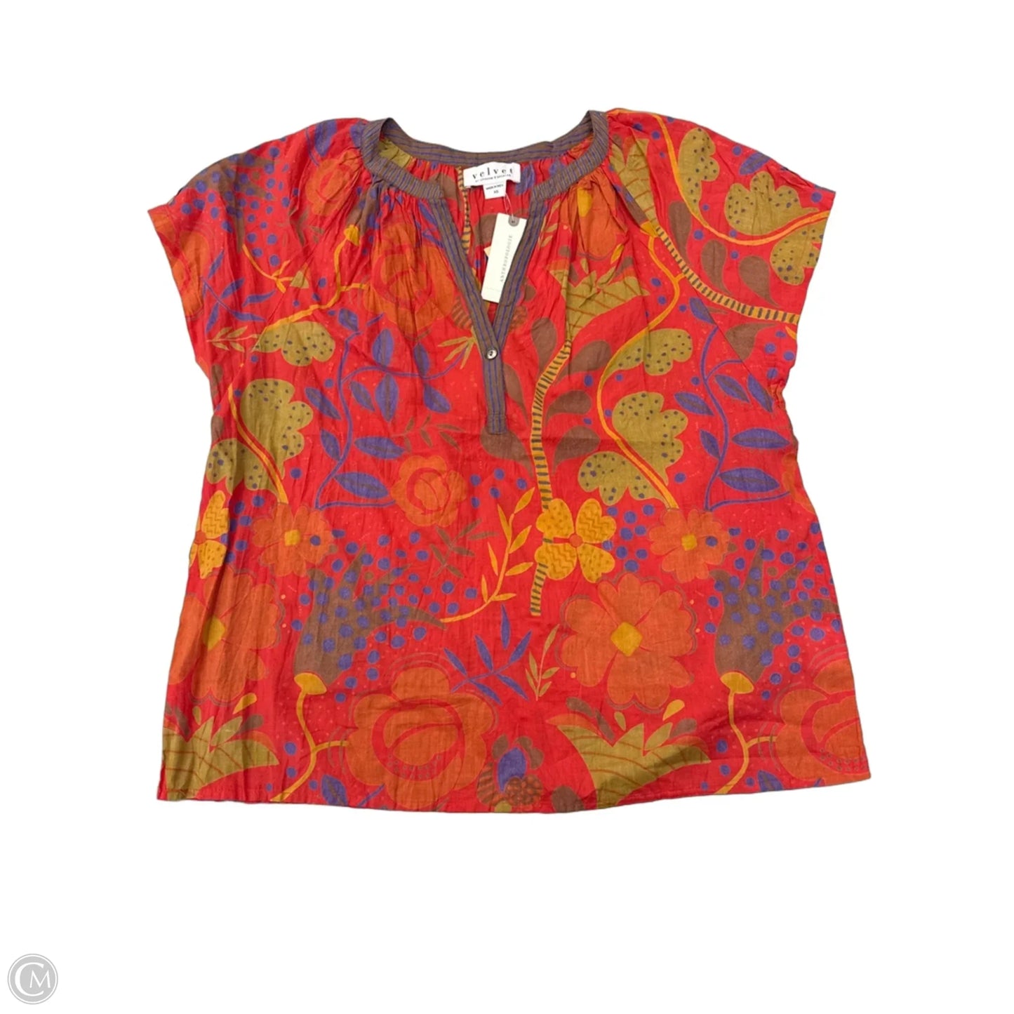 Top Short Sleeve By Velvet In Red, Size: Xs