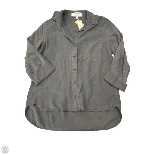 Top Long Sleeve By Cloth & Stone In Grey, Size: S