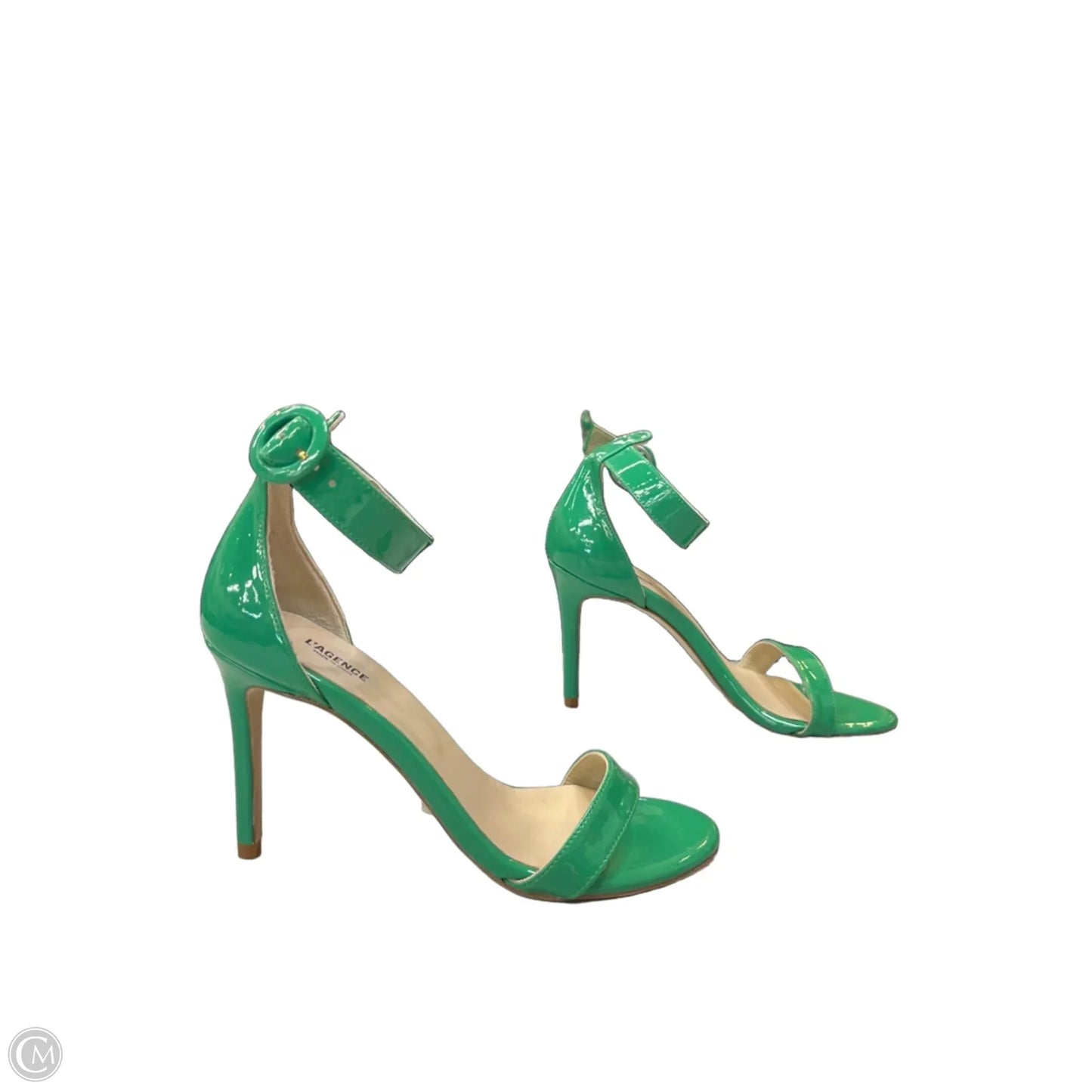 Sandals Heels Stiletto By L Agence In Green, Size: 9