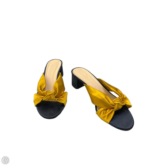 Sandals Heels Block By J. Crew In Yellow, Size: 8