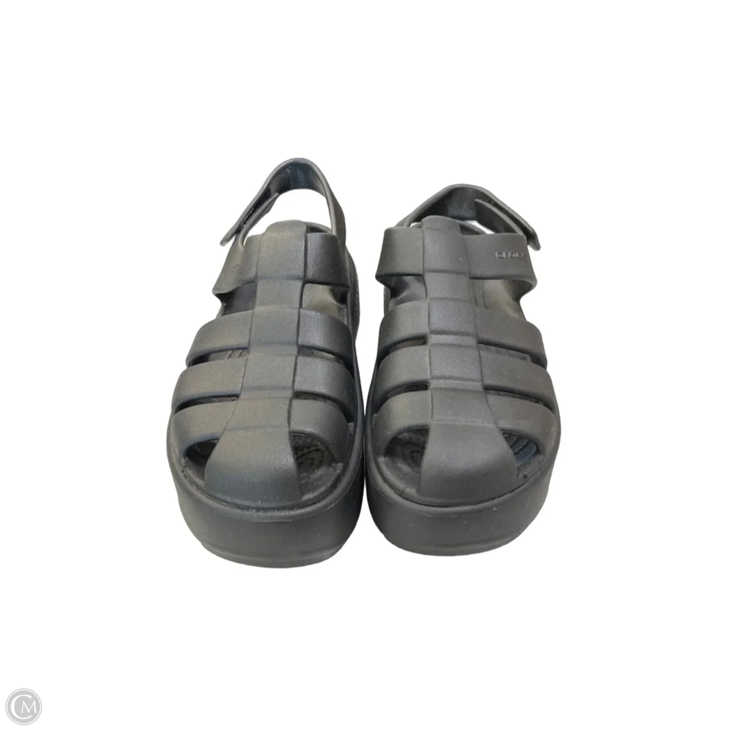 Shoes Heels Platform By Crocs In Black, Size: 7