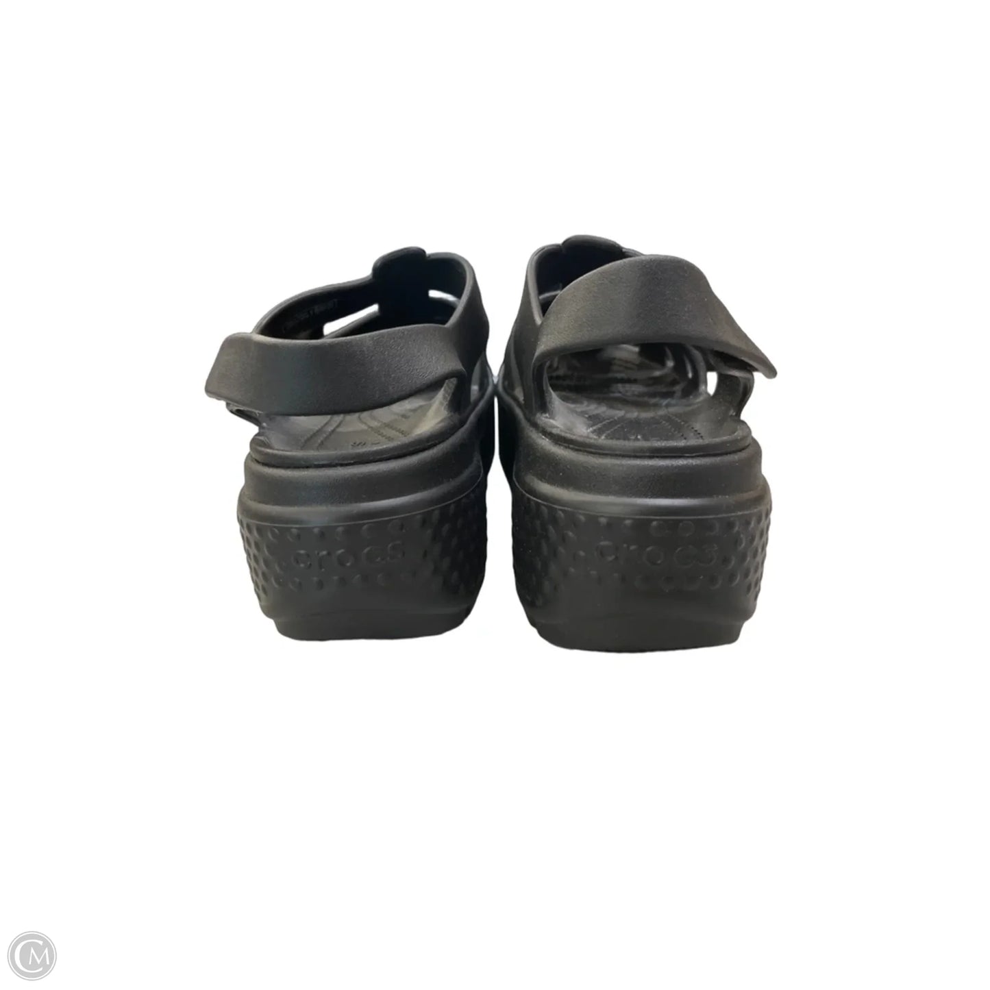 Shoes Heels Platform By Crocs In Black, Size: 7