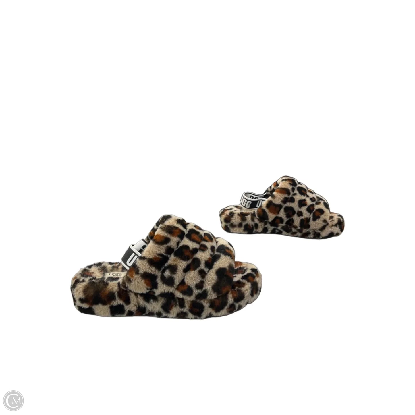 Slippers Designer By Ugg In Animal Print, Size: 9