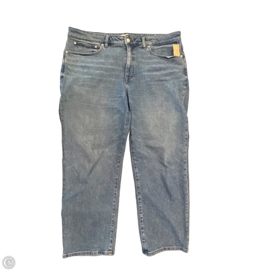 Jeans Straight By Madewell In Blue Denim, Size: 18