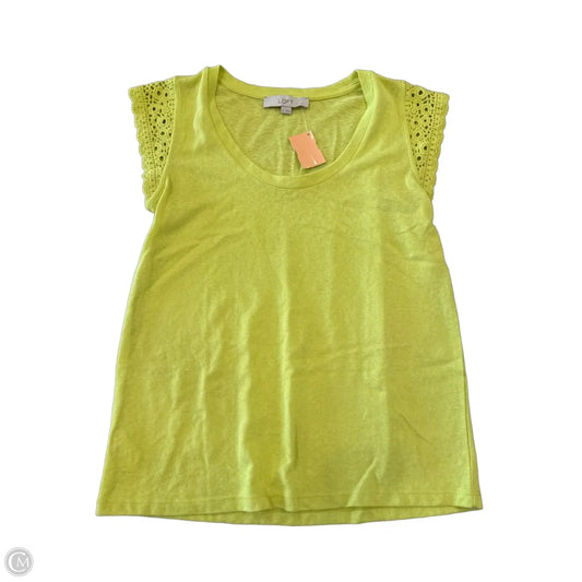 Top Sleeveless By Loft In Chartreuse, Size: S