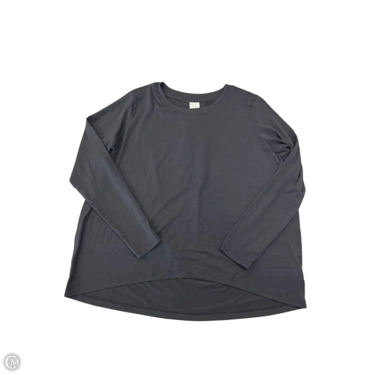 Athletic Top Long Sleeve Collar By Athleta In Black, Size: M