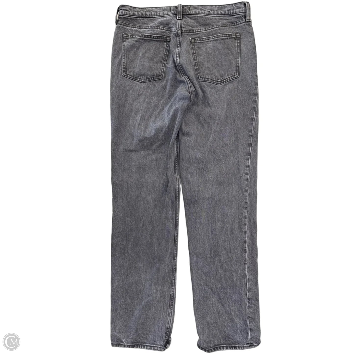 Jeans Straight By Abercrombie And Fitch In Grey Denim, Size: 8