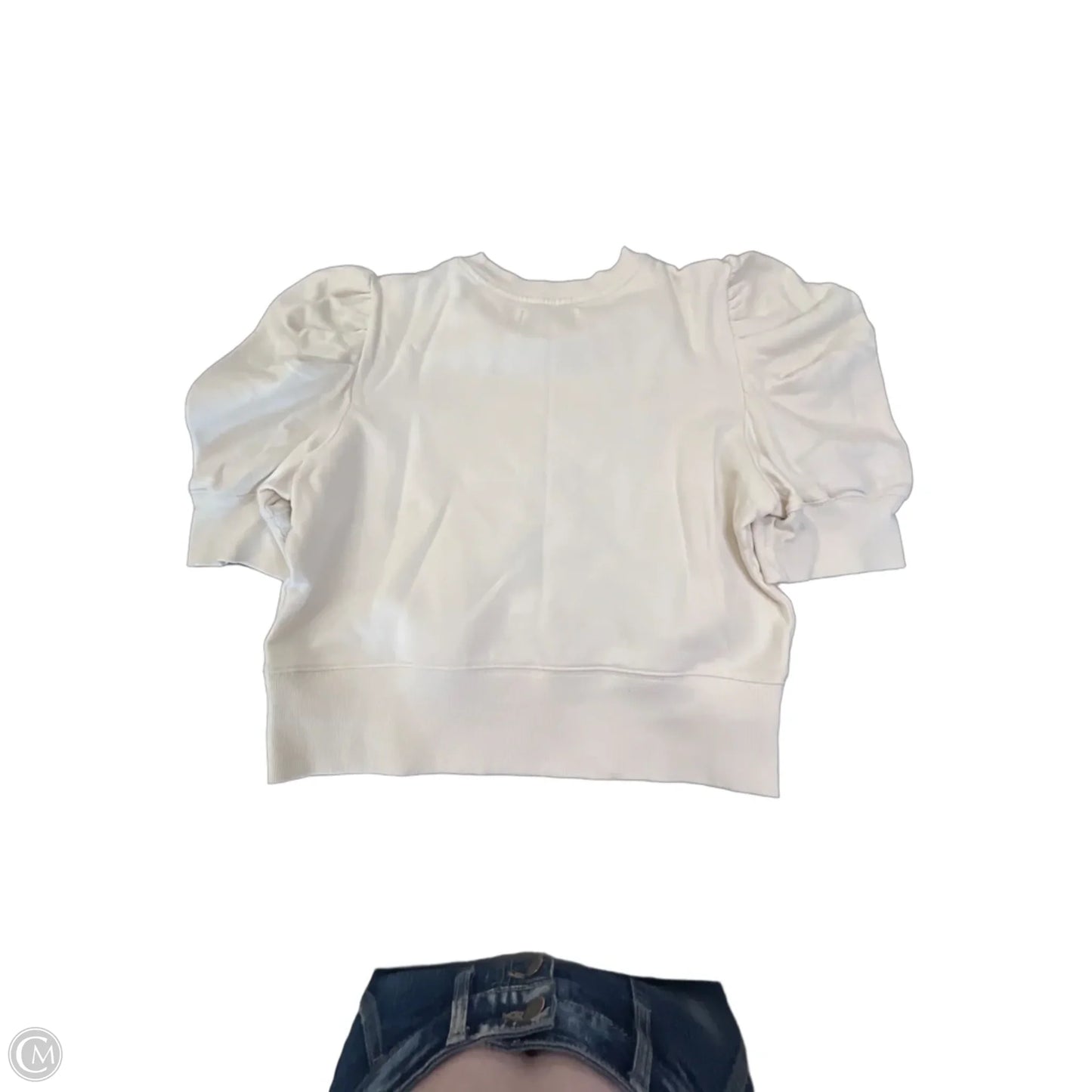Top Short Sleeve By Cma In Cream, Size: L