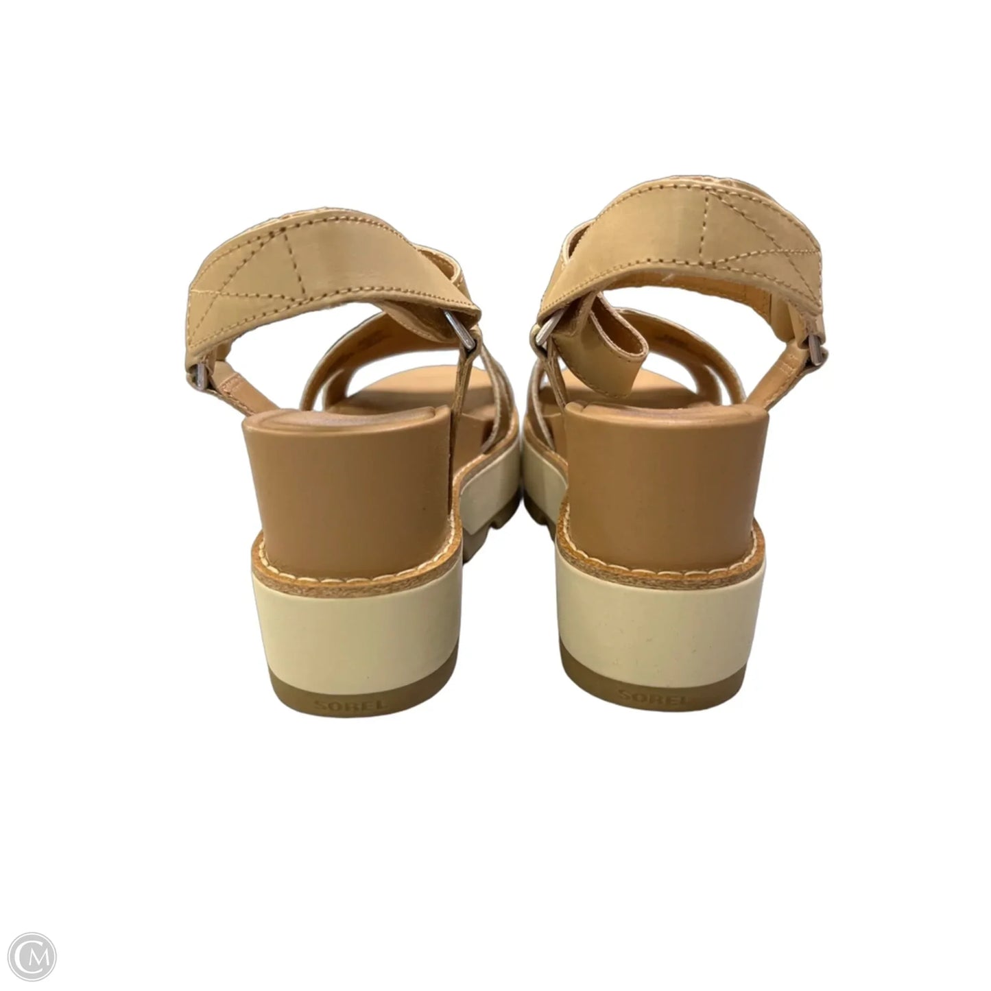Sandals Heels Wedge By Sorel In Brown, Size: 6.5
