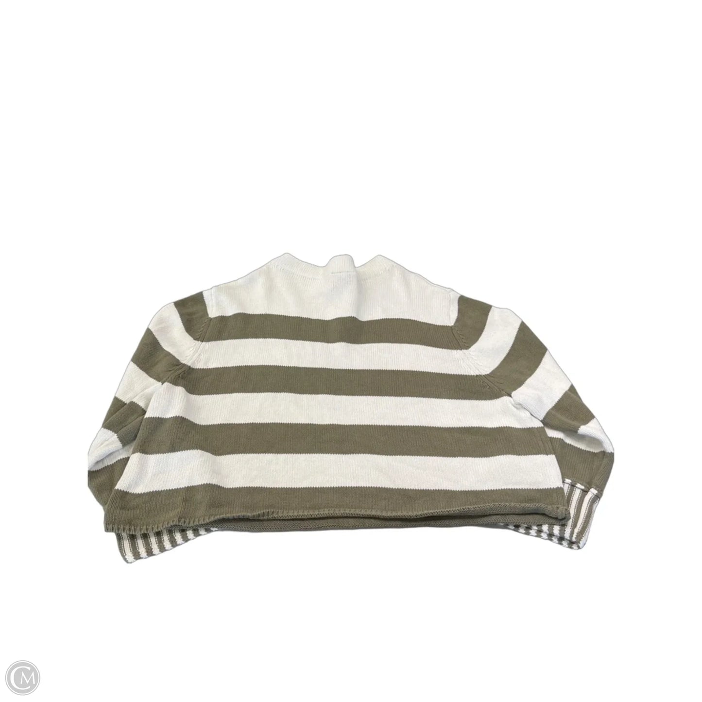 Sweater By Miou Muse In Green & White, Size: L