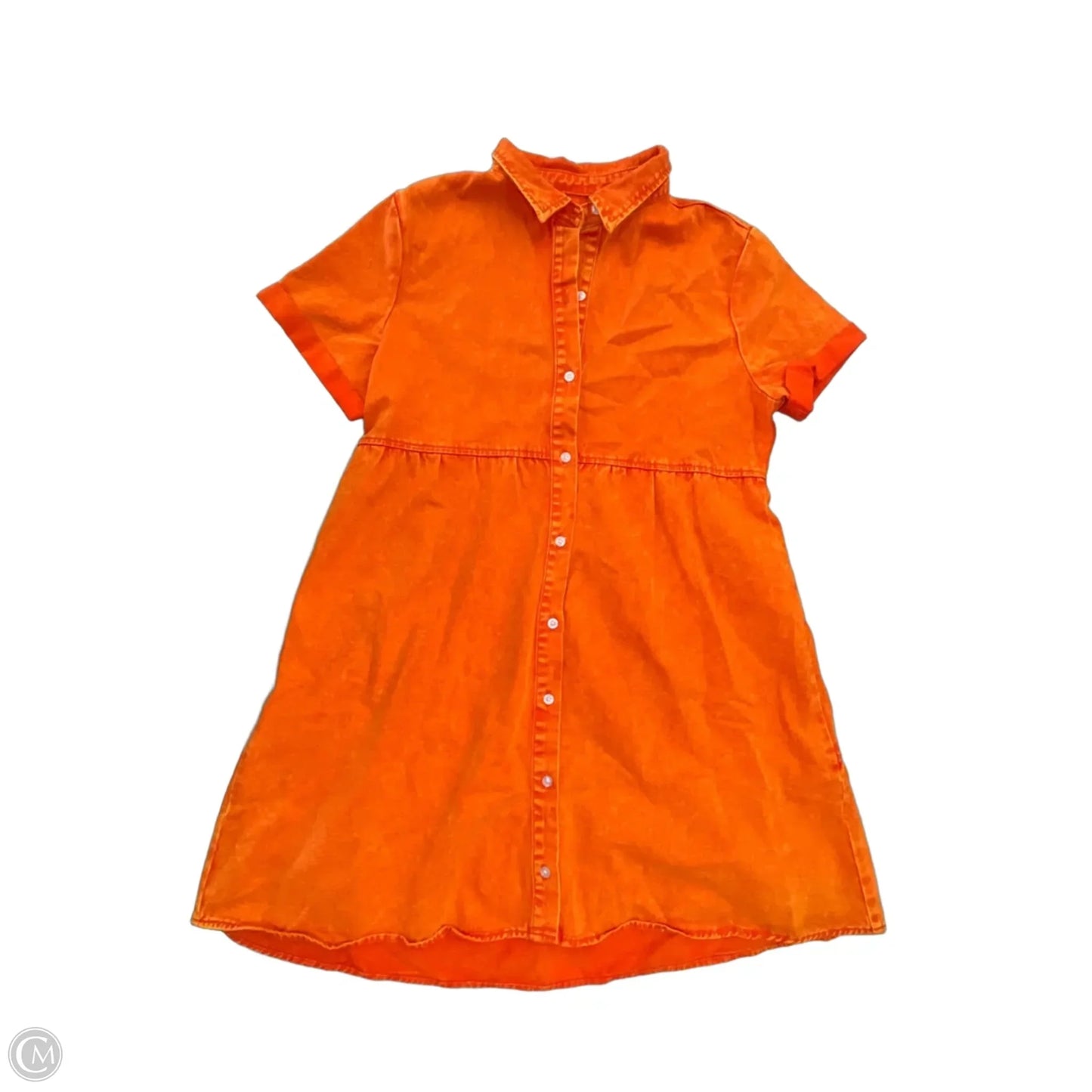 Dress Casual Short By Clothes Mentor In Orange Denim, Size: L