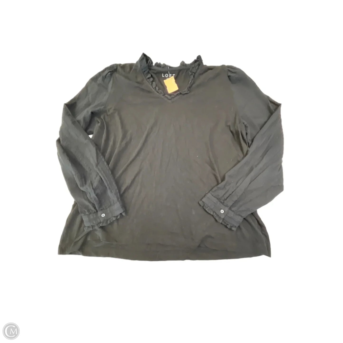 Top Long Sleeve By Loft In Black, Size: Xl