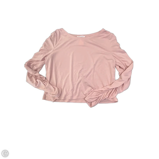 Athletic Top Long Sleeve Collar By Athleta In Pink, Size: L