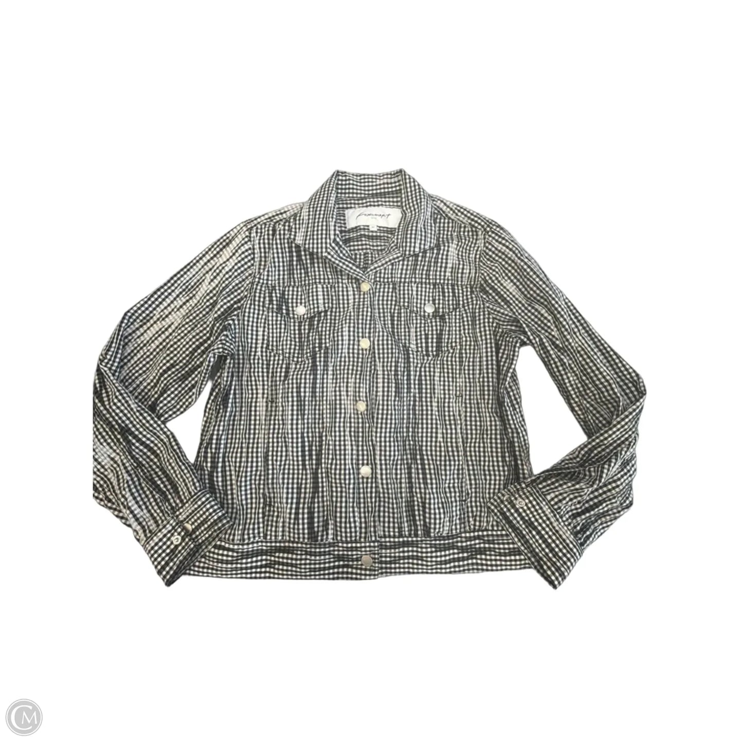Top Long Sleeve By Foxcroft In Black & White, Size: Sp