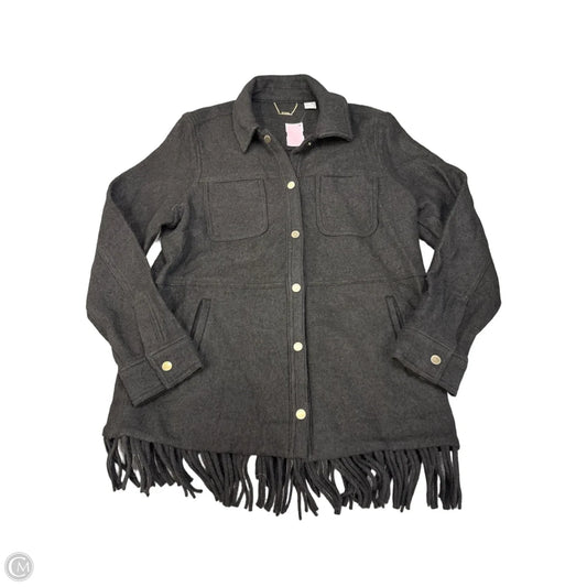 Jacket Shirt By Chicos In Black, Size: M