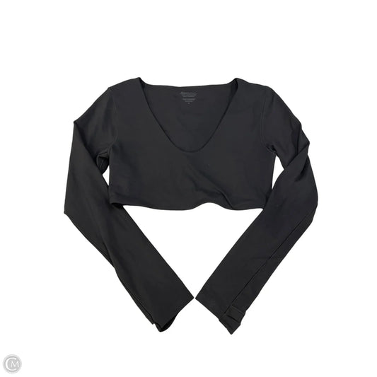 Athletic Top Long Sleeve Collar By Athleta In Black, Size: M