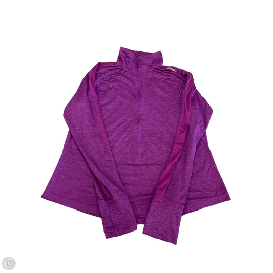Athletic Top Long Sleeve Collar By Brooks In Purple, Size: L