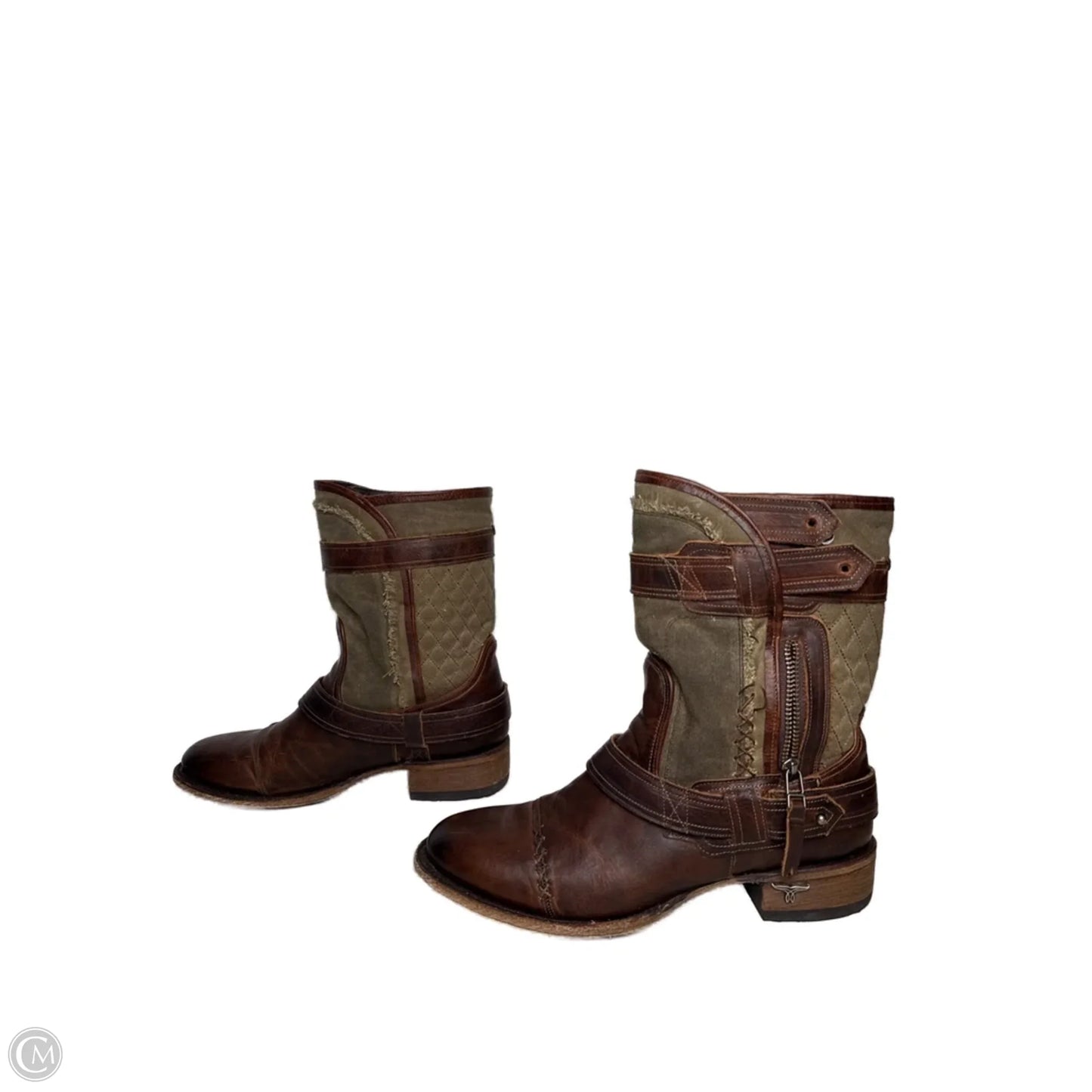 Boots Mid-calf Flats By LANE In Brown, Size: 9