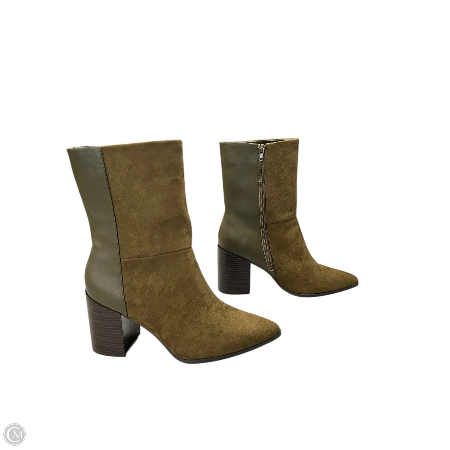 Boots Mid-calf Heels By Journee In Green, Size: 11
