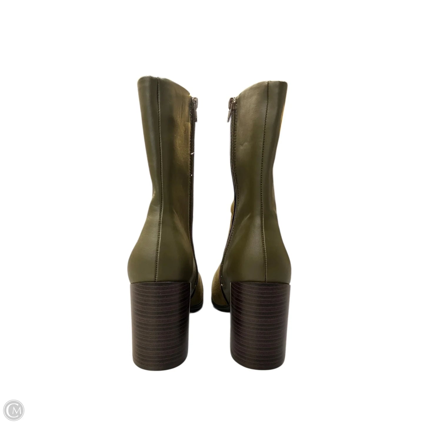 Boots Mid-calf Heels By Journee In Green, Size: 11