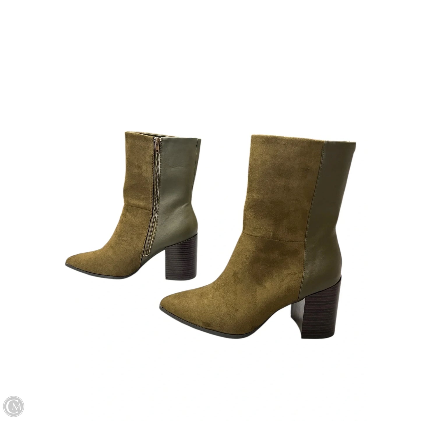 Boots Mid-calf Heels By Journee In Green, Size: 11