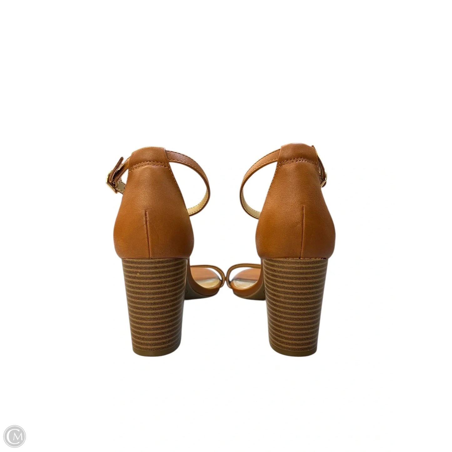 Sandals Heels Block By Bandolino In Brown, Size: 9