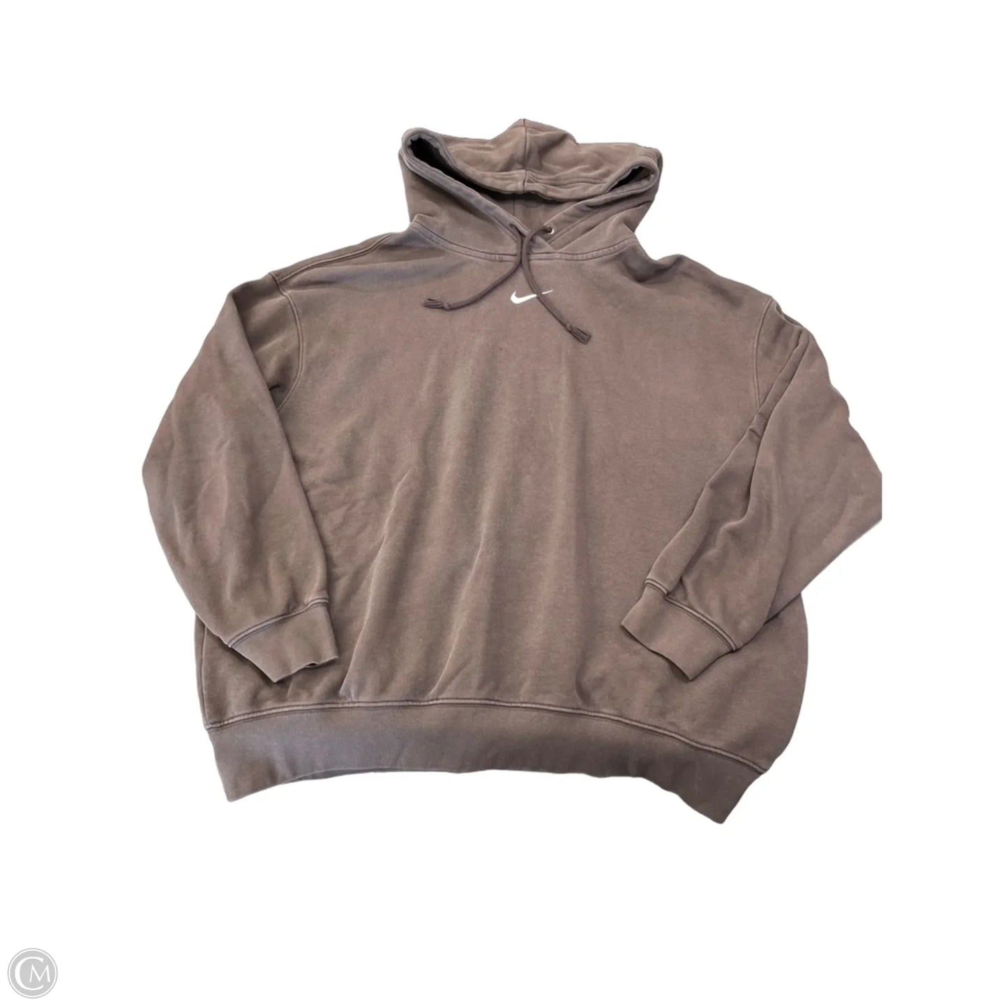 Sweatshirt Hoodie By Nike In Brown, Size: M