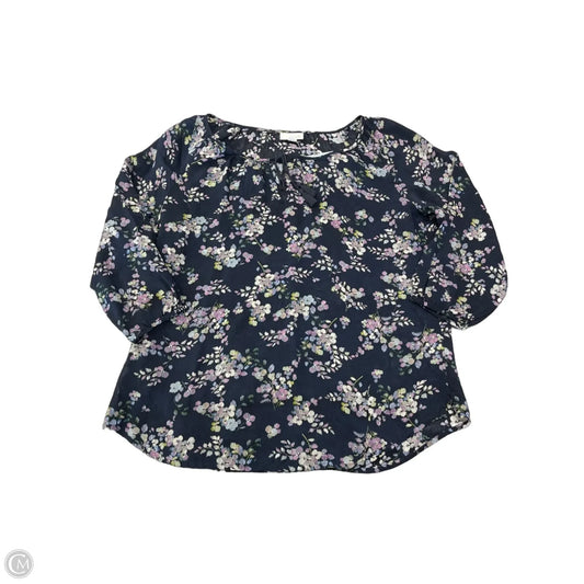 Blouse 3/4 Sleeve By J. Jill In Blue, Size: Xs