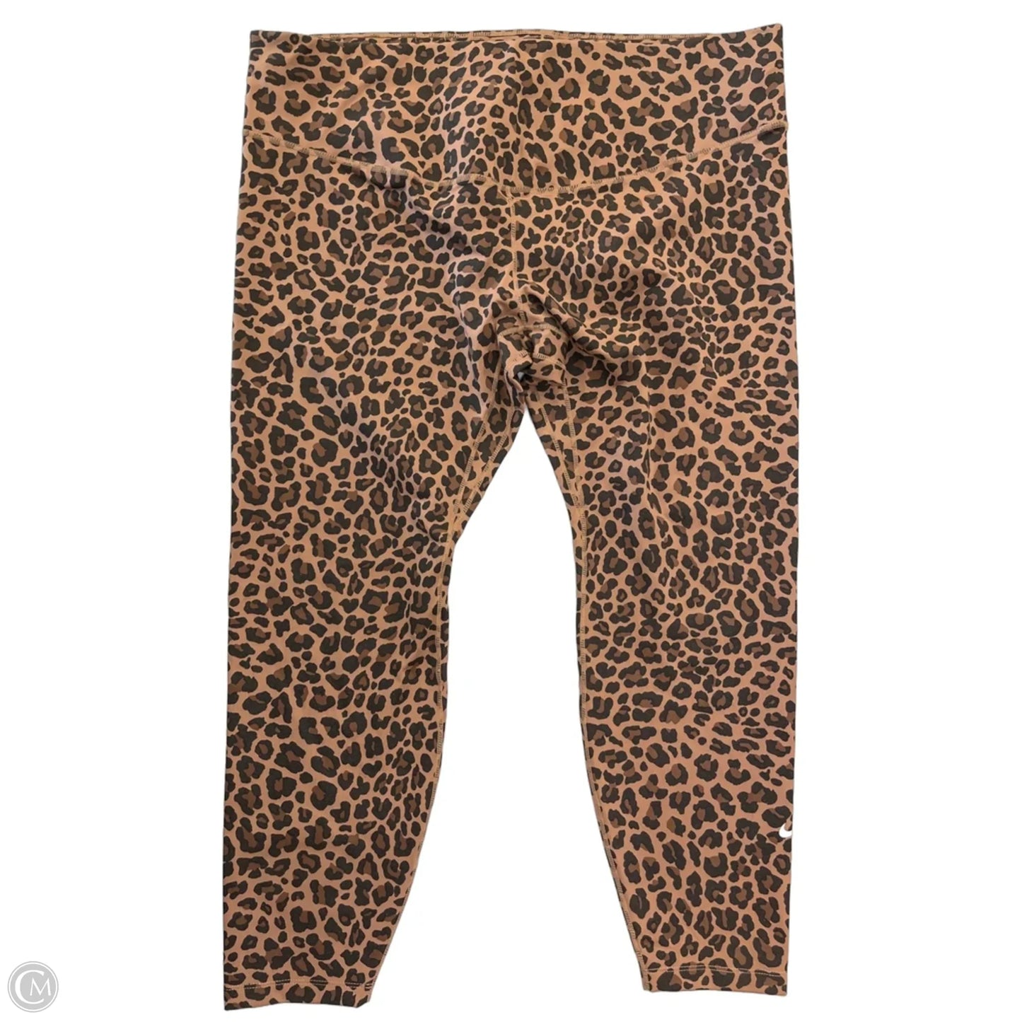 Athletic Leggings By Nike In Animal Print, Size: 2x