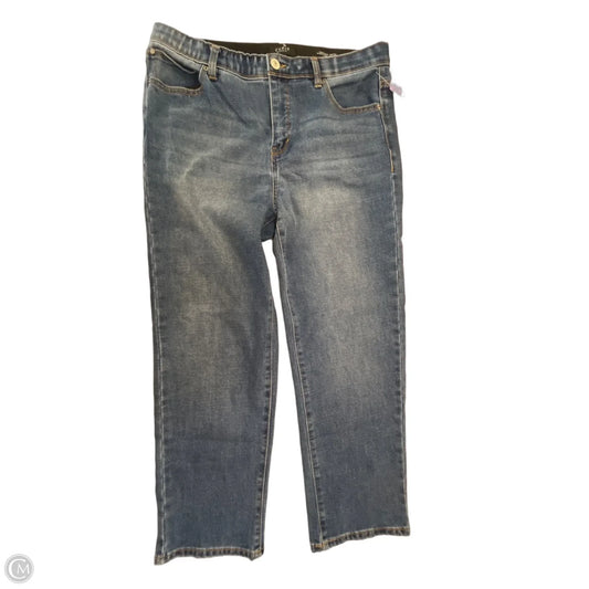 Jeans Straight By Curve Appeal In Blue Denim, Size: 10