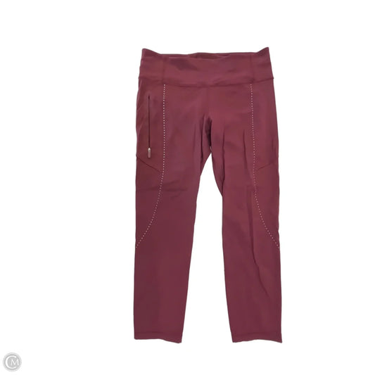 Athletic Capris By Lululemon In Red, Size: M