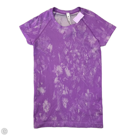 Athletic Top Short Sleeve By Lululemon In Purple, Size: S