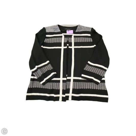 Cardigan By Ming Wang In Black & White, Size: L