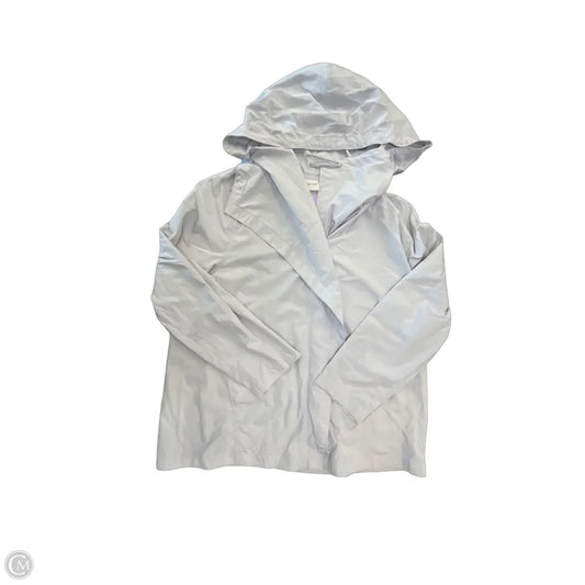 Jacket Windbreaker By Zenergy By Chicos In Grey, Size: L