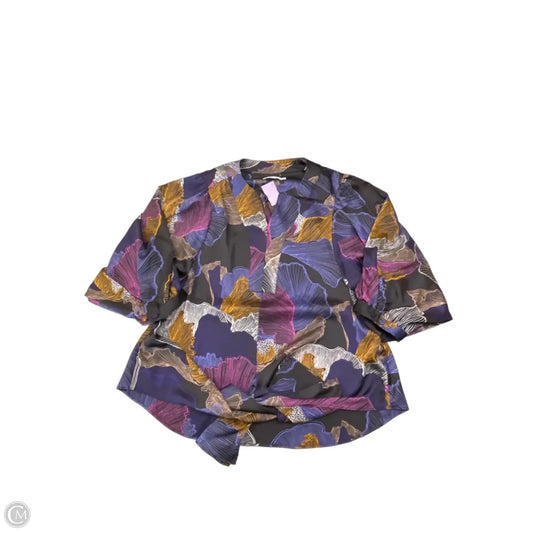 Blouse 3/4 Sleeve By Chicos In Floral Print, Size: S