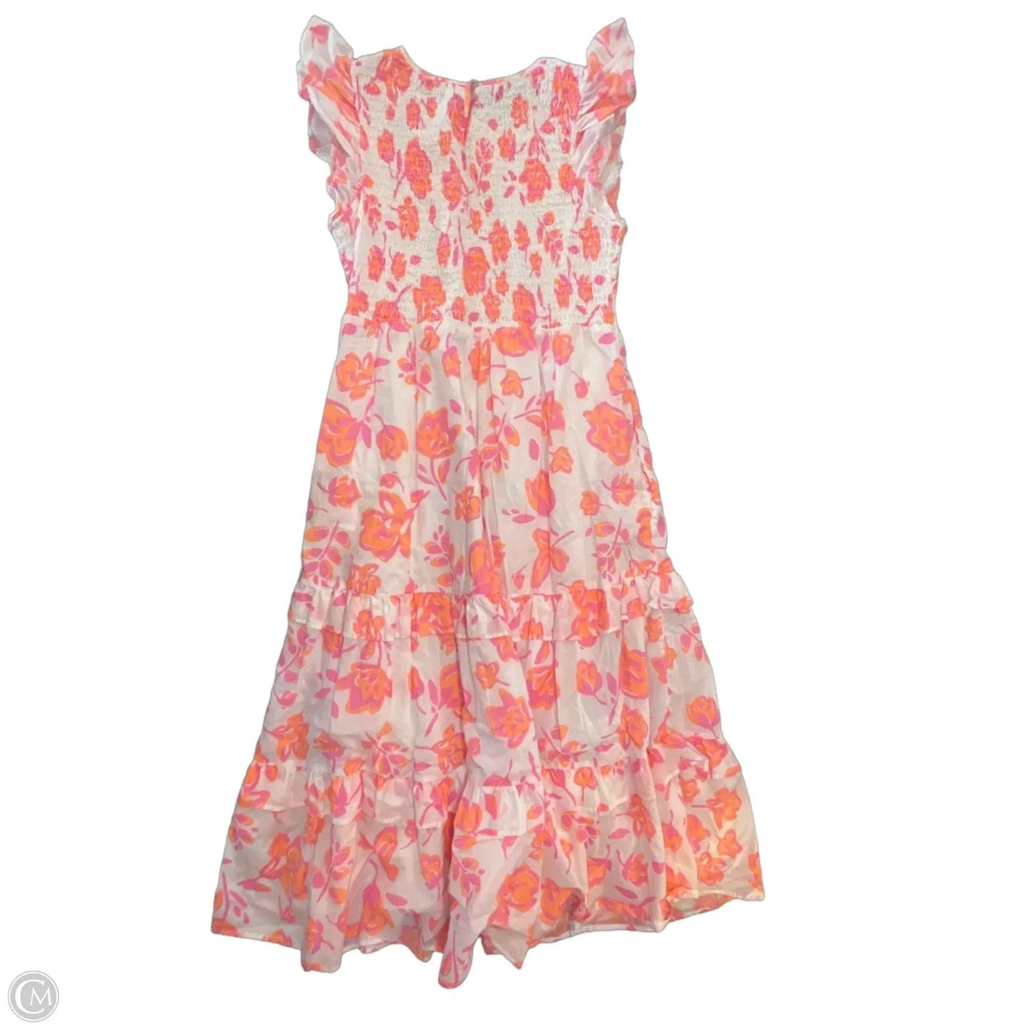 Dress Casual Maxi By Vineyard Vines In Pink & White, Size: M