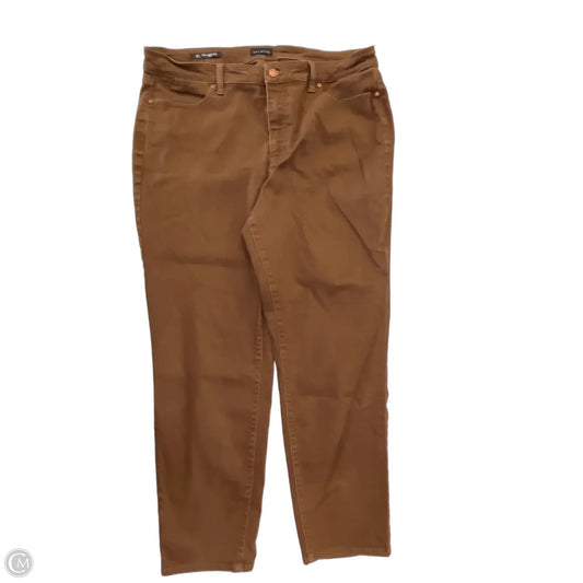 Jeans Straight By Talbots In Brown, Size: 16