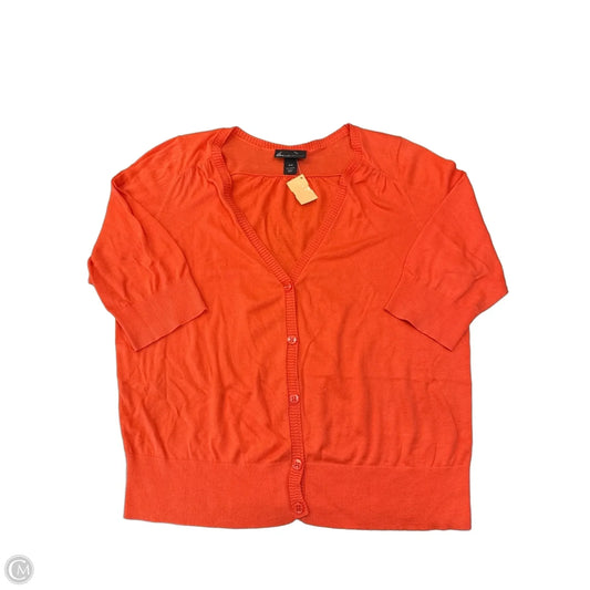 Sweater Cardigan By Lane Bryant In Orange, Size: 2x