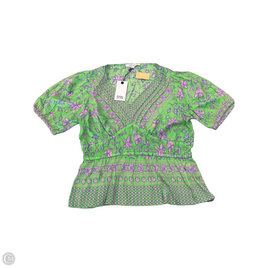 Blouse Short Sleeve By Rose And Olive In Green, Size: M