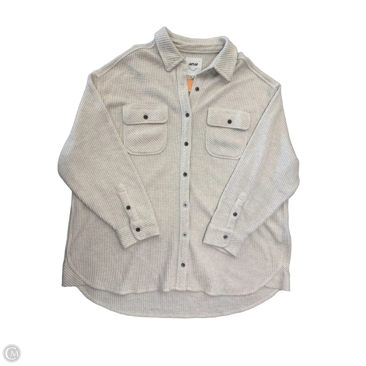 Jacket Shirt By Aerie In Cream, Size: M