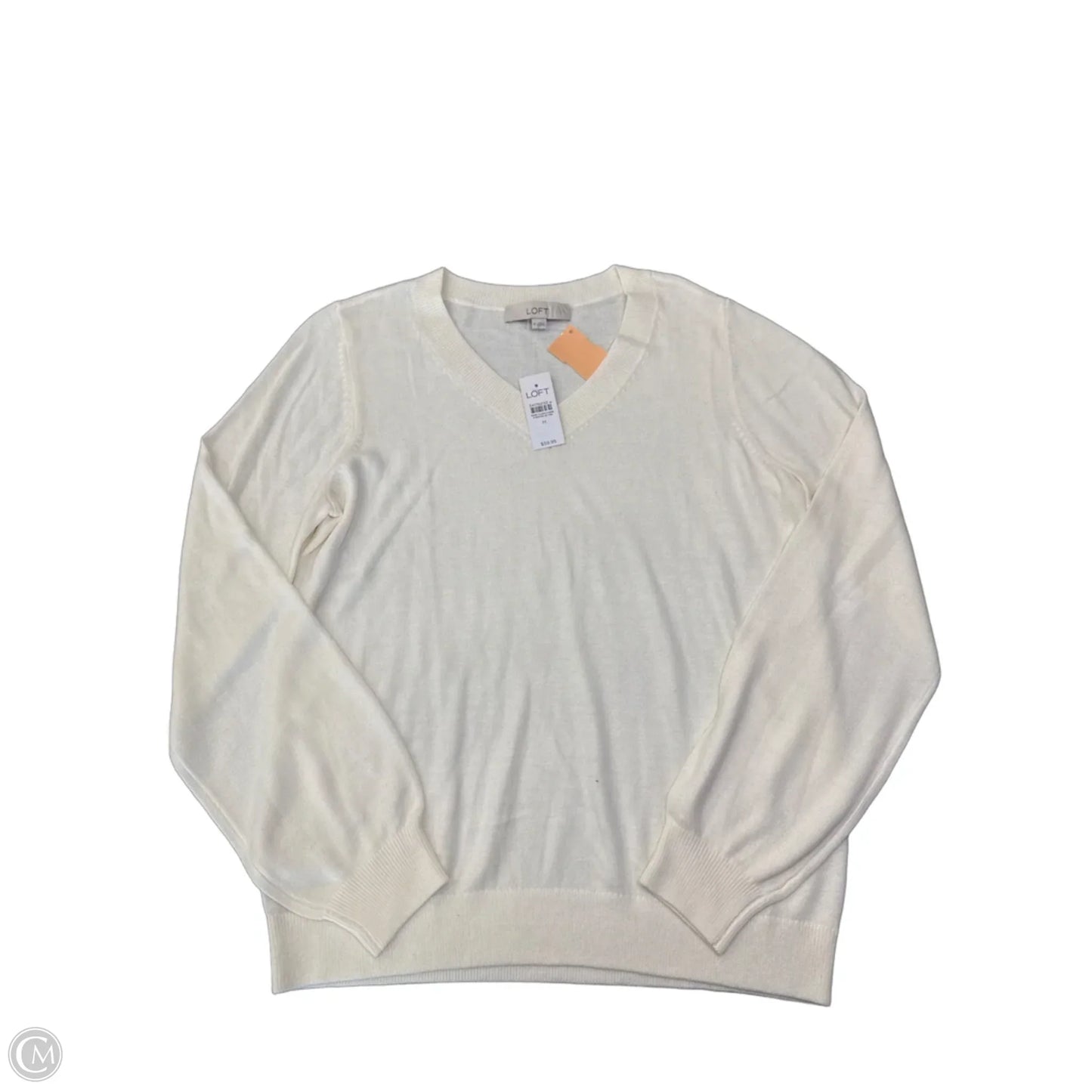 Sweater By Loft In Cream, Size: M