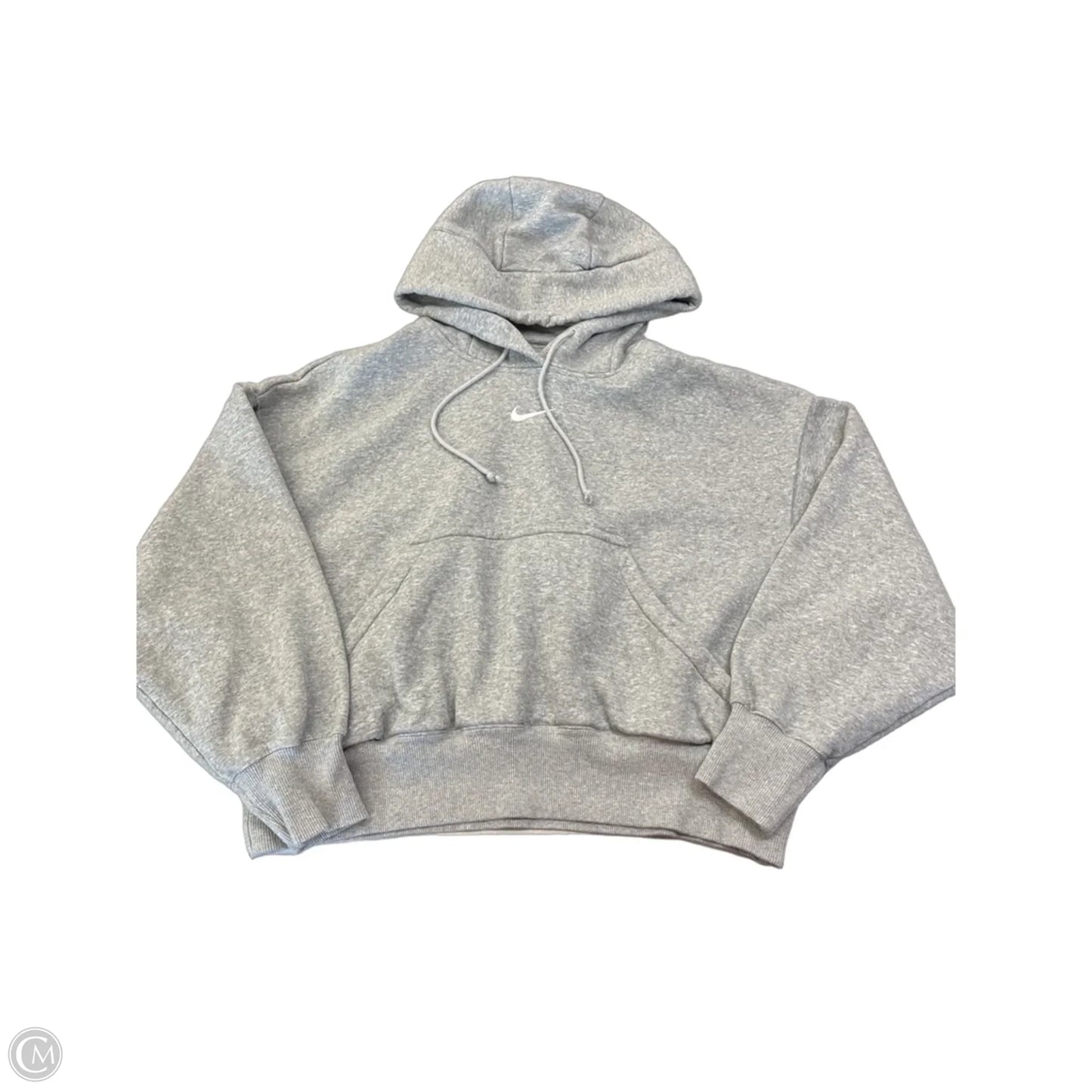 Sweatshirt Hoodie By Nike In Grey, Size: Xxs