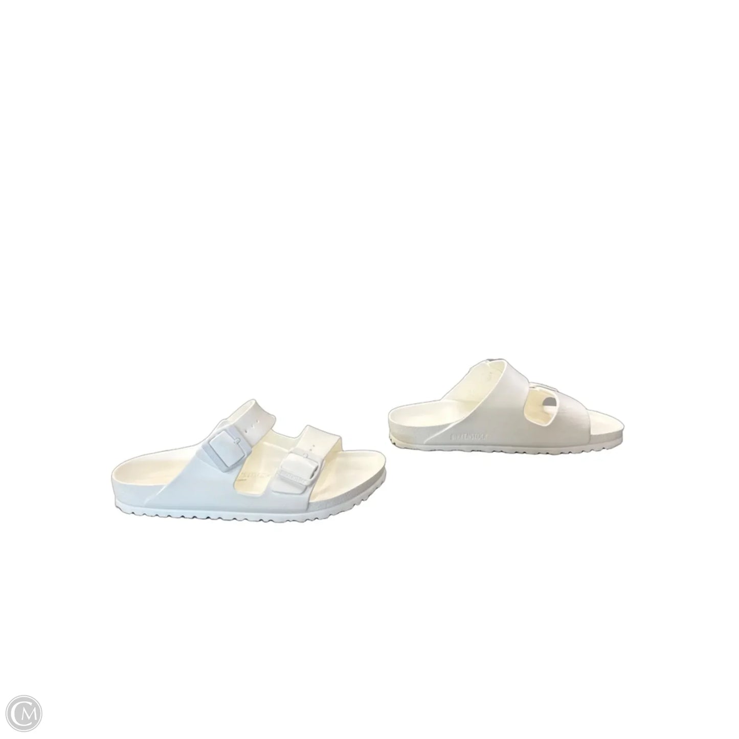 Sandals Flip Flops By Birkenstock In White, Size: 9.5