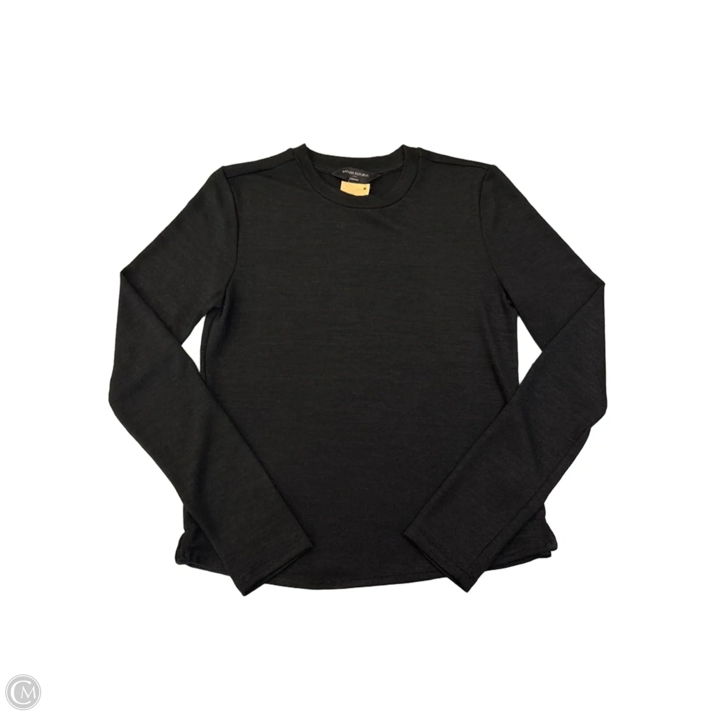 Top Long Sleeve By Banana Republic In Black, Size: Xxs