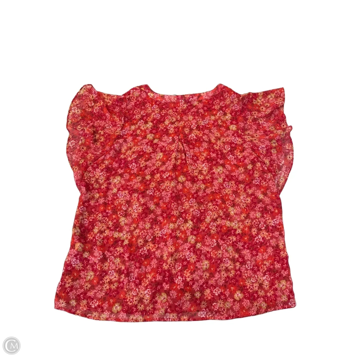Blouse Short Sleeve By Liverpool In Red, Size: Xl