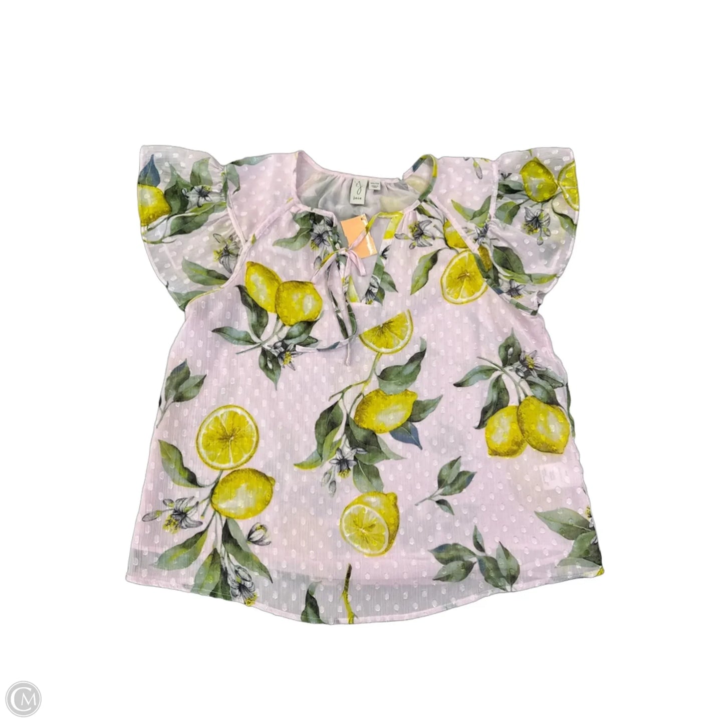 Blouse Short Sleeve By Joie In Pink, Size: Xs