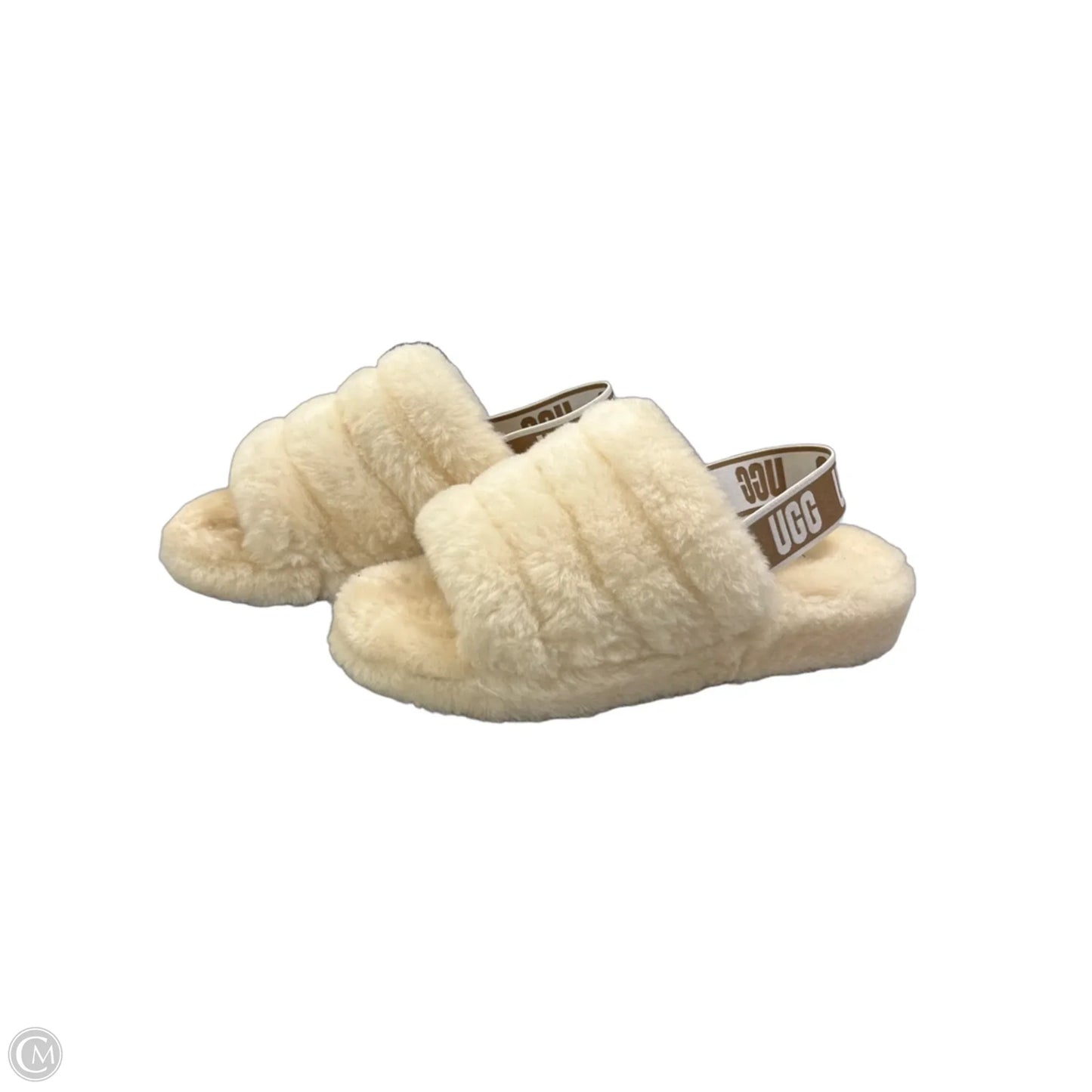 Slippers Designer By Ugg In Cream, Size: 9